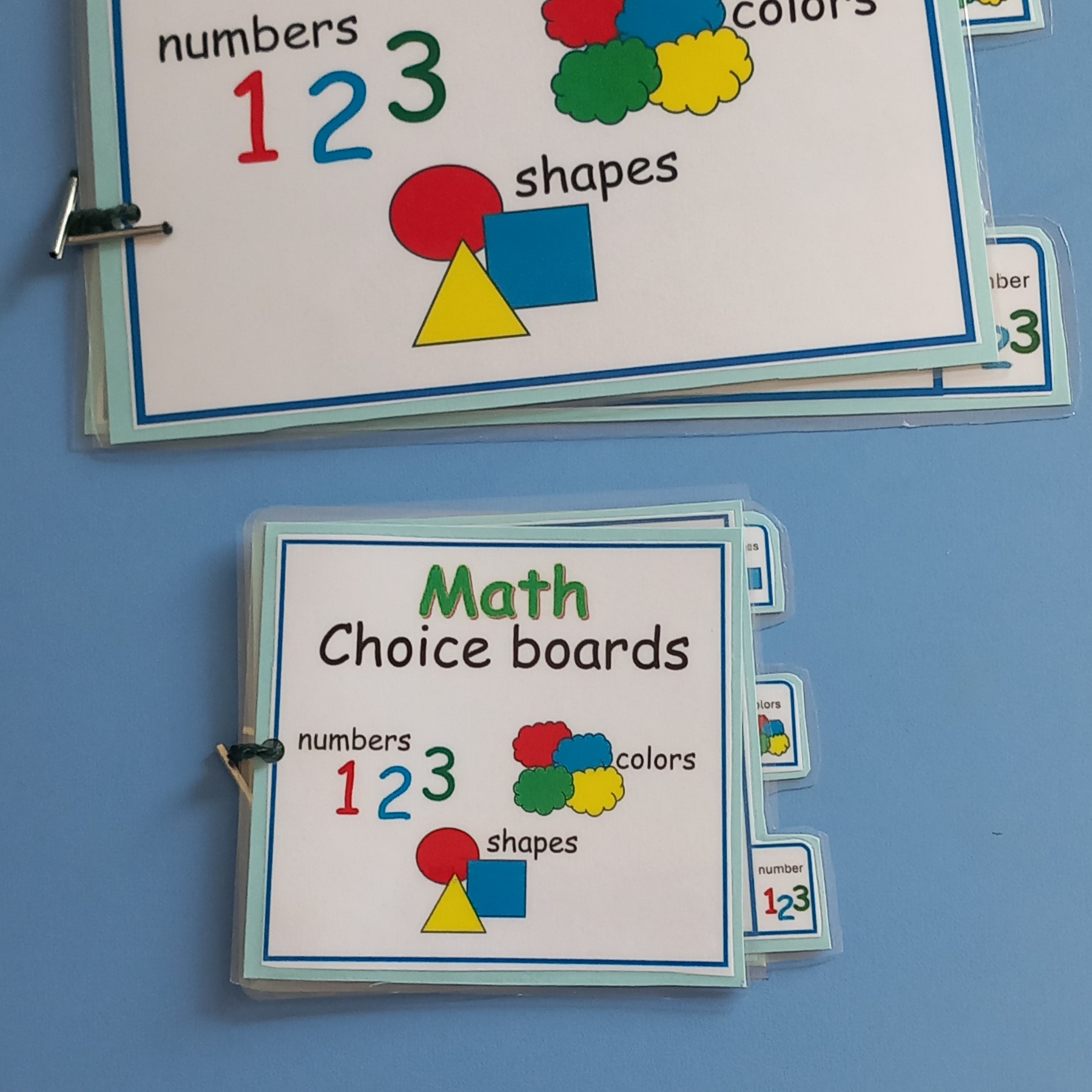 Visual Choice Boards for Learning about Numbers, Colors and Shapes ...